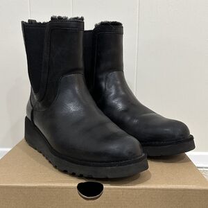 UGG Black Leather Boots